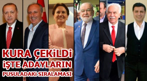 İşte oy pusulasında adayların sıralaması