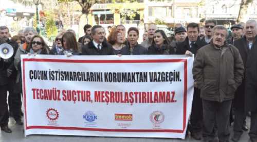 İstismar önergesi protesto edildi