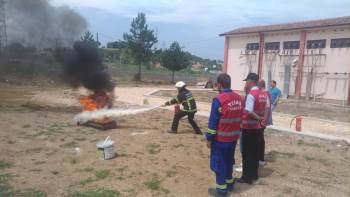 İtfaiye Müdürlüğü’Nden Trafo Merkezinde Tatbikat
