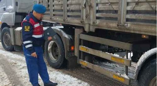 Jandarmadan ağır vasıtalara denetim