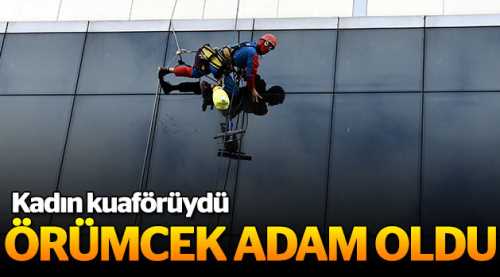 Kadın kuaförüydü, "örümcek adam" oldu