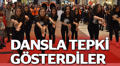 Kadına şiddete danslı tepki