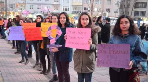 Kadına şiddete karşı birlik zinciri