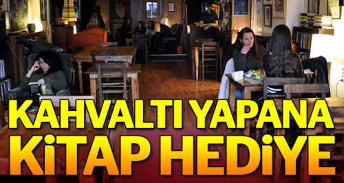 Kahvaltı yapana kitap hediye