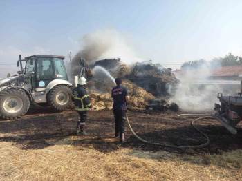 Kamyona Yüklenen Samanlar Su Motoru Kablolarına Çarpınca Felaket Yaşandı
