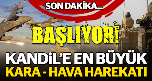 Kandil'e en büyük kara ve hava harekatı