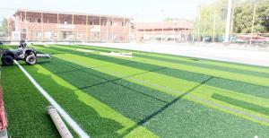 Kanlıkavak'ta çim yenilendi