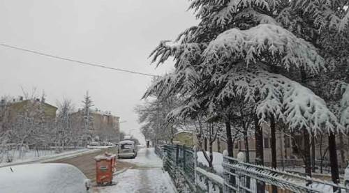 Kar Eskişehir'i yine beyaza boyadı