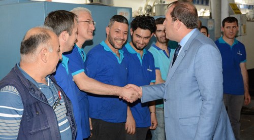 Karacan işçilerle bir araya geldi