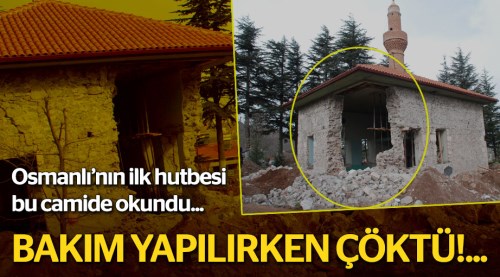 Karacaşehir Camisi'nin duvarı çöktü