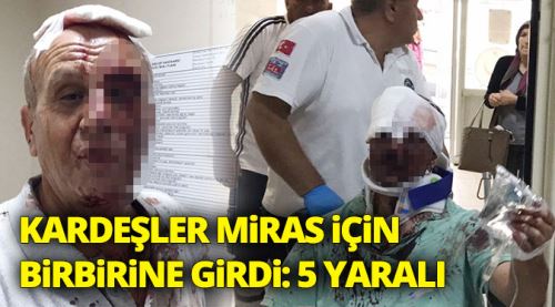 Kardeşlerin miras kavgası kanlı bitti: 5 yaralı