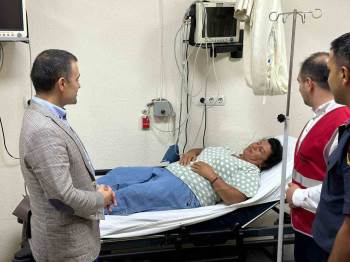 Kaymakam Bilici Yaralıları Hastanede Ziyaret Etti
