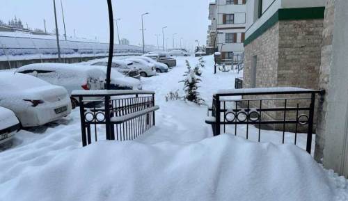 Kayseri’de gece başlayan kar yağışı, gün boyu etkili olacak
