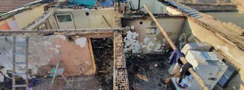 Kazım Kurt’tan evi yanan sağlık emekçisine yardım eli 
