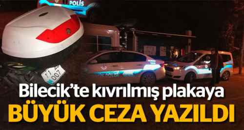 Kıvrık plakaya büyük ceza yazıldı