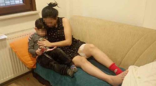 Koca dehşeti: Kucağında çocuğuyla 12 el ateş etti!