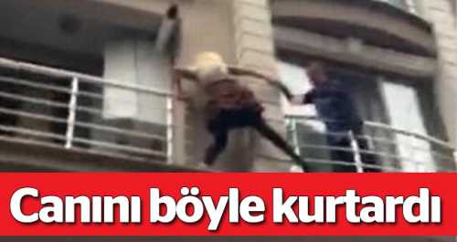 KOCA ŞİDDETİNDEN BÖYLE KAÇTI