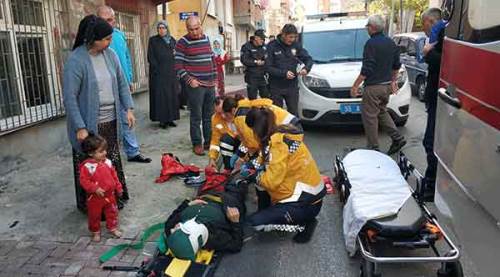 Kocasından şiddet gören kadın kurtulmak için pencereden atladı