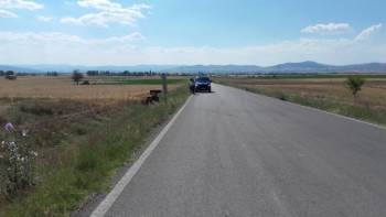 Kontrolden Çıkan Traktör Devrildi, 1 Kişi Yaralandı
