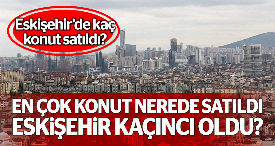 Konut satışlarında Eskişehir kaçıncı sırada?