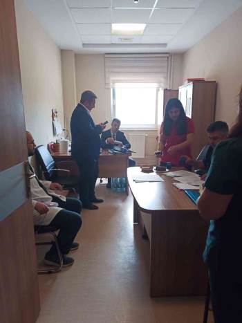 Korkmaz, Bayat Devlet Hastanesi Çalışanları İle Bir Araya Geldi
