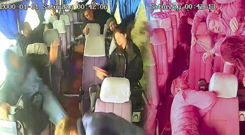 Korku ve panik anları araç kamerasına yansıdı