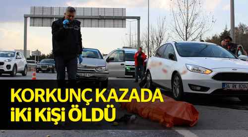 Korkunç kazada iki kişi öldü