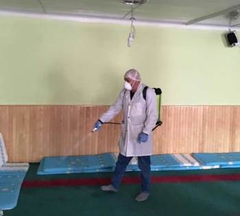 Köyde Korona Virüsüne Karşı Dezenfektan Çalışması
