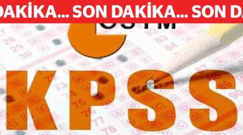 KPSS sınav tarihleri değişti!