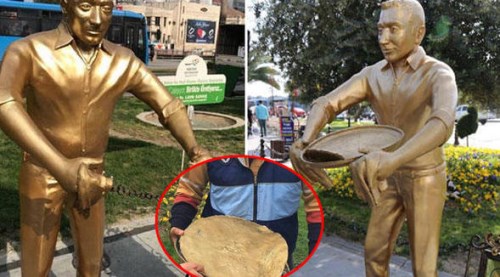 Künefecinin tepsisi bulundu