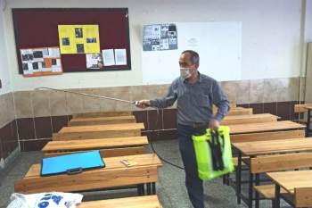 Kütahya’Da 114 Okuldaki Bin 173 Derslikte Dezenfeksiyon İşlemleri Tamamlandı
