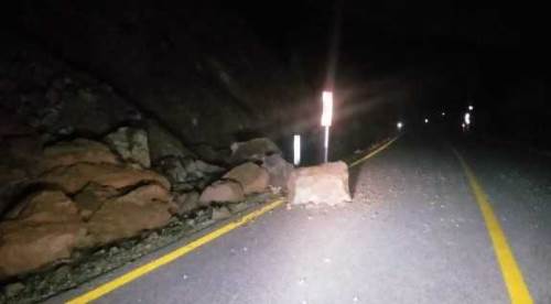 Kütahya’da heyelan: Sürücüler dikkatli olsun