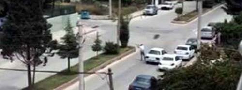 Kütahya'da Jandarma Komutanlığı binasına saldırı böyle görüntülendi!