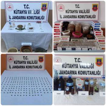 Kütahya’Da Jandarmanın İki Haftalık Dönemde Yaptığı Uyuşturucu Ve Kaçakçılık Operasyonları
