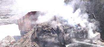 Kütahya’Da Kamyon Yangını
