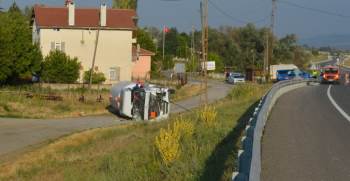 Kütahya’Da Lpg Tankeri Devrildi: 1 Yaralı
