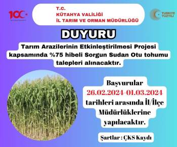 Kütahya’Daki Tarım Arazilerinin Verimliliğini Artıracak Hibeli Projeler Başlıyor
