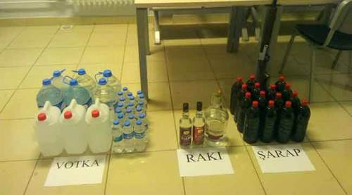 Kütahya Simav'da kaçak içki operasyonu