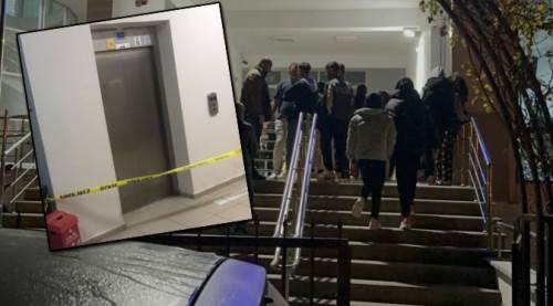 KYK yurdunda korku dolu anlar: Asansör halatları kopunca öğrenciler... 