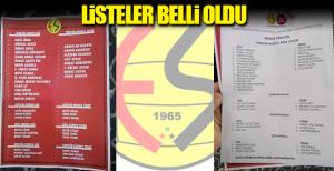 Listeler belli oldu