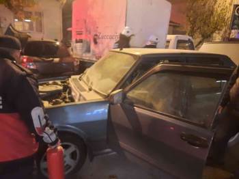 Lpg’Li Otomobil Bir Anda Alev Aldı
