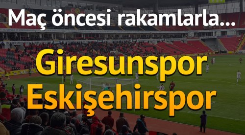 Maç öncesi rakamlar... Giresunspor - Eskişehirspor