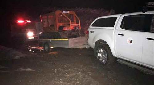 Mahsur kalan şahıs traktörün izinden bulundu