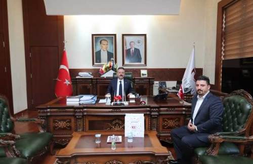 Mehmet Ali Çil, Vali Hüseyin Aksoy'u ziyaret etti