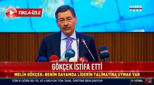 Melih Gökçek istifa etti!