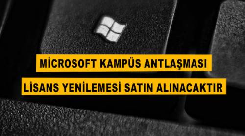 Microsoft Kampüs Antlaşması lisans yenilemesi satın alınacaktır