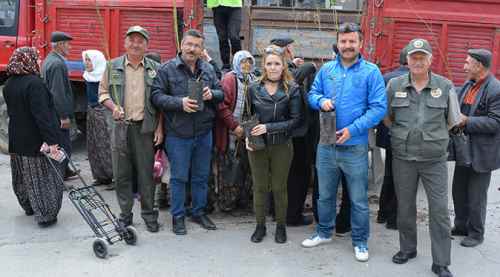 Mihalıççık'ta 2 bin 500 fidan dağıtıldı