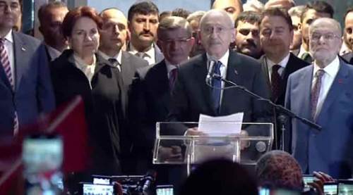 Millet İttifakı'nın Cumhurbaşkanı adayı Kemal Kılıçdaroğlu