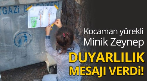 Minik kızdan çevreye karşı örnek davranış