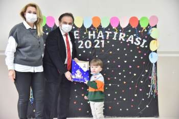 Minik Öğrenciler Karnelerini Başkan Şahin’Den Aldılar
